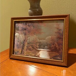 Foil Art Print Fall Landscape Small Framed Piece